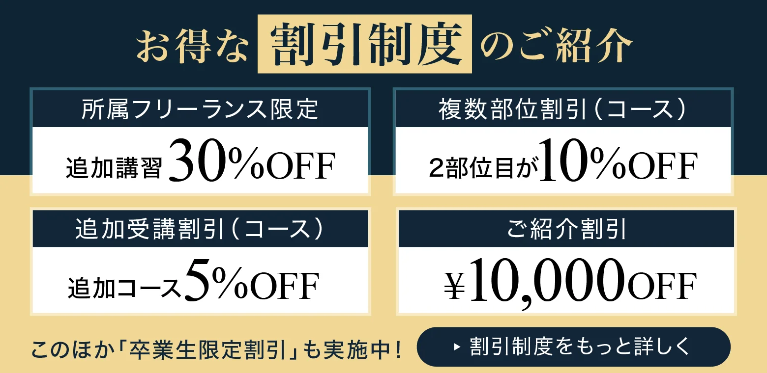 お得な割引制度のご紹介